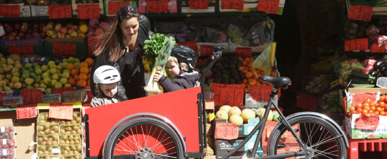 Kindertransport im Lastenfahrrad