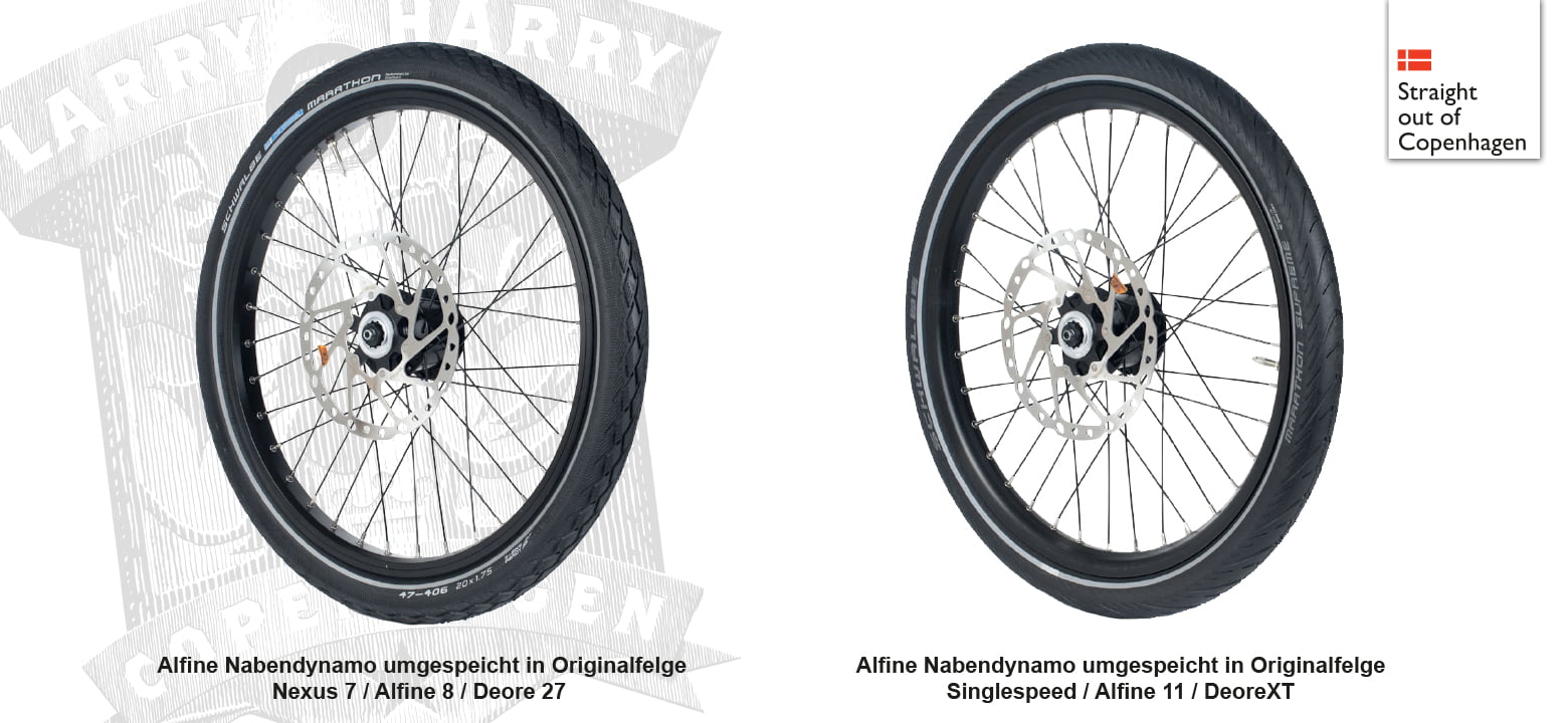 Fahrrad Vorderrad Mit Nabendynamo Und Scheibenbremse